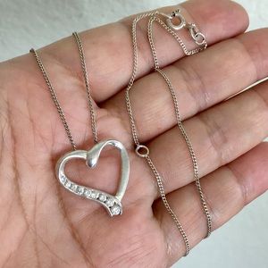 🖤Heart sterling silver necklace